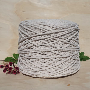 Natural Cotton Macrame Cord - 5mm 3ply twisted 2.5kg