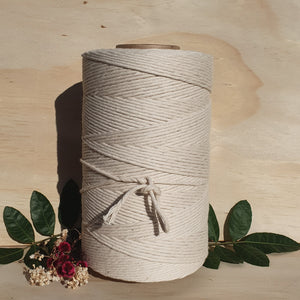 Natural Single Twist Macrame String- 3mm 1kg
