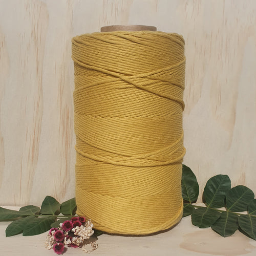 Mustard Single Twist Macrame String- 3mm 1kg