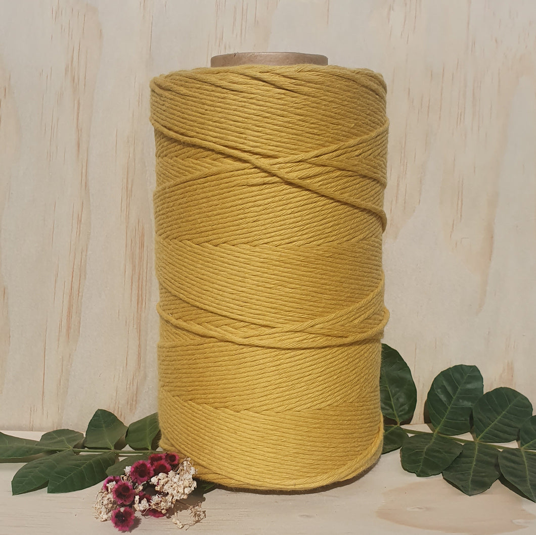 Mustard Single Twist Macrame String- 3mm 1kg