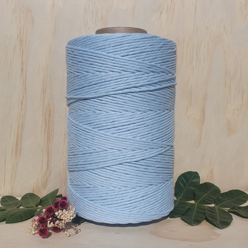 Pastel Blue Single Twist Macrame String- 3mm 1kg