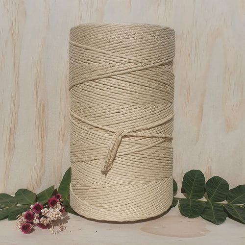 Sandalwood Single Twist Macrame String- 3mm 1kg