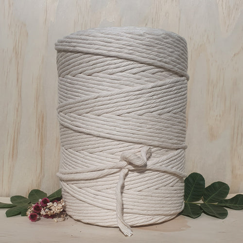 Natural Single Twist Macrame String- 5mm 2kg roll