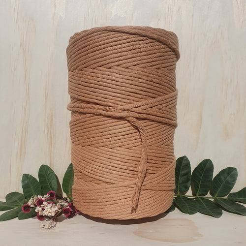 Toffee Brown Single Twist Macrame String- 3mm 1kg