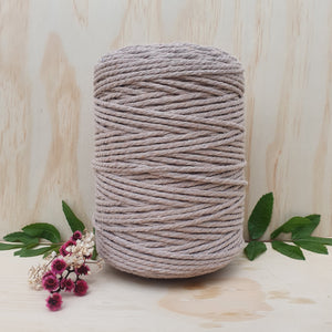 Latte Cotton Macrame Cord - 3mm 3ply twisted 1kg