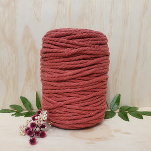 Paprika Cotton Macrame Cord - 4mm 3ply twisted 1kg