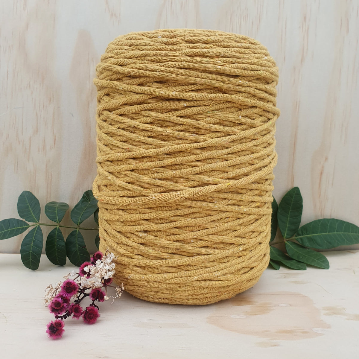 Mustard Cotton Macrame String - 3mm Single Twist 1kg – Natural Mystic ...