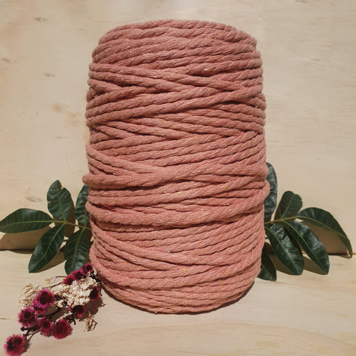 Rosè Cotton Macrame Cord - 5mm 3ply twisted 1kg