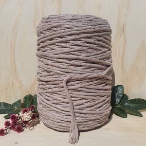 Latte Cotton Macrame String - 3mm Single Twist 1kg