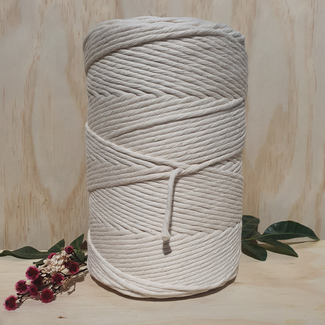 Natural Single Twist Macrame String- 3mm 1kg