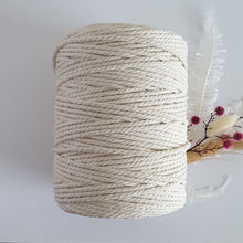 Load image into Gallery viewer, Natural Cotton Macrame Cord-Eco range 4mm 3ply twisted 1kg