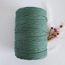 Load image into Gallery viewer, Alpine Green Cotton Macrame Cord - Eco range 4mm 3ply twisted 1kg