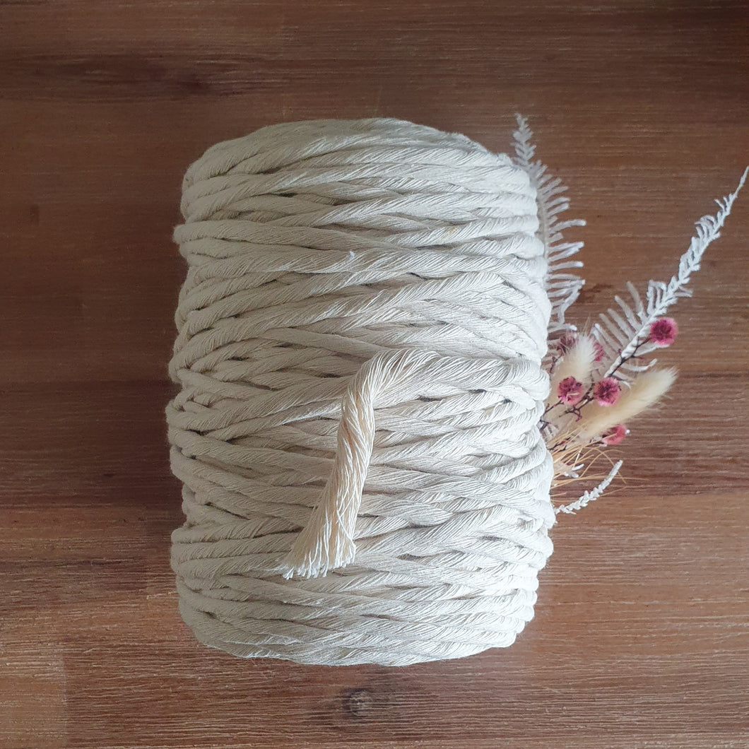 Natural Macrame Cord - Eco range 5mm single twist 1kg