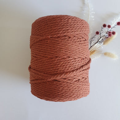 Rust Macrame Cord - Eco range 4mm 3ply twisted 1kg