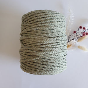 Sage Cotton Macrame Cord-Eco range 4mm 3ply twisted 1kg