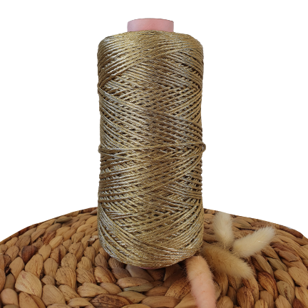 2mm Macrame String-  Gold Shimmer -500g rolls