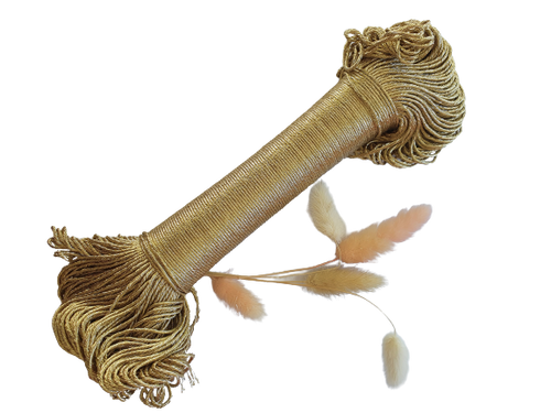 2mm Macrame String-  Gold Shimmer -200g bundle