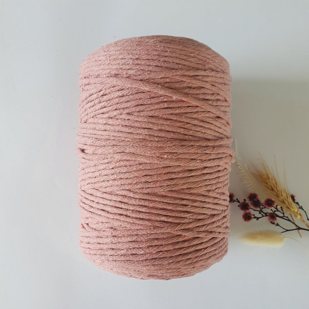 Dusty Rose Macrame Cord - Eco range 3mm single twist 1kg