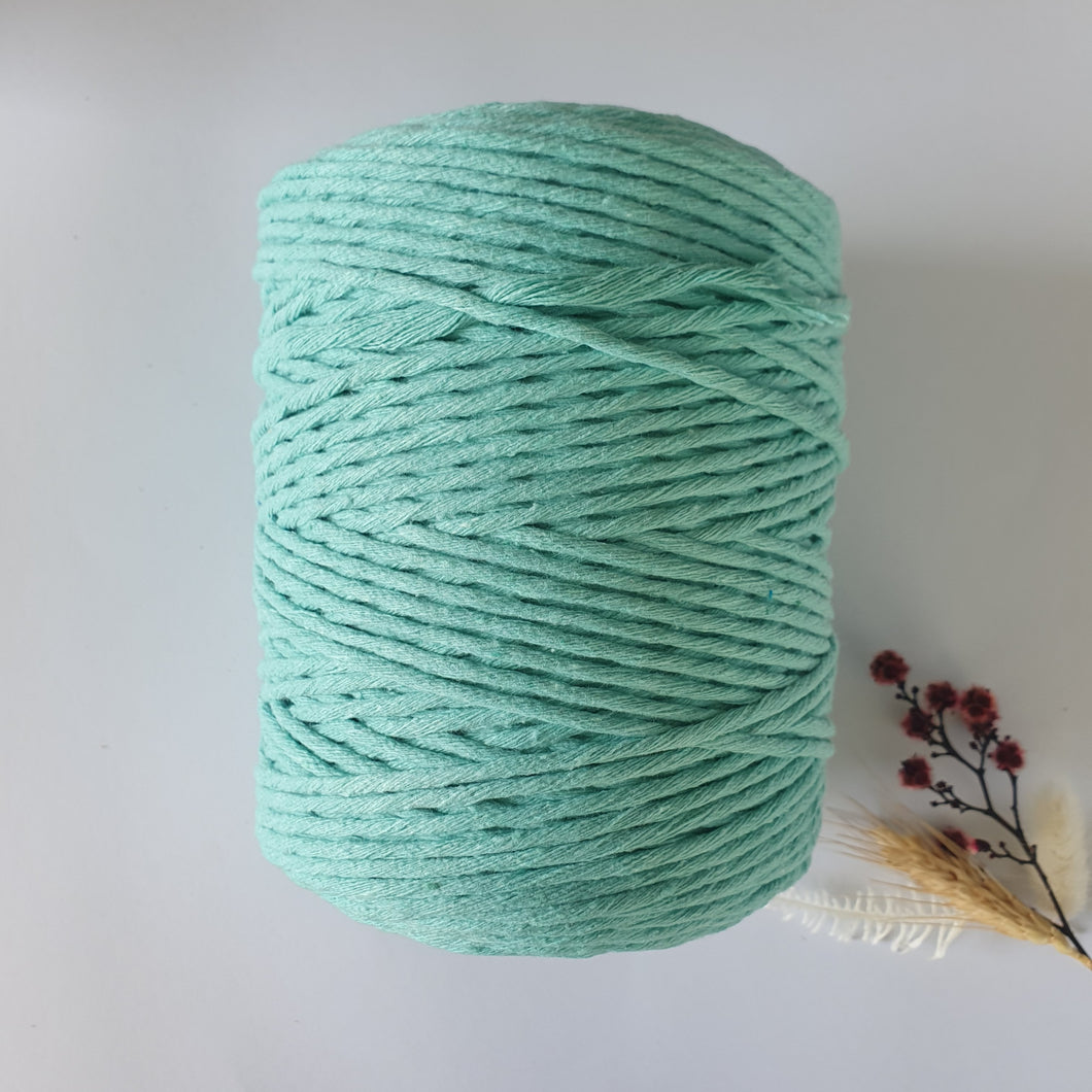 Aqua Macrame Cord - Eco range 3mm single twist 1kg