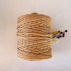 Cappuccino Macrame Cord - Eco range 4mm 3ply twisted 1kg